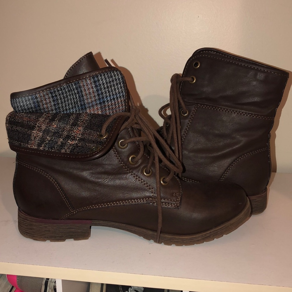 Rock & Candy Brown Combat Boots